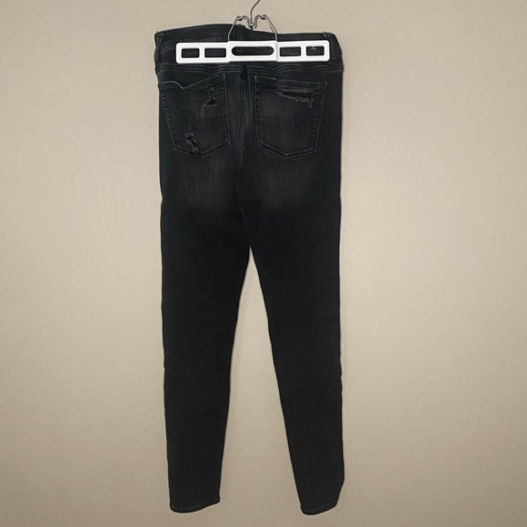 American Eagle Ripped Jeans: Size 4: Black - Picture 2 of 4